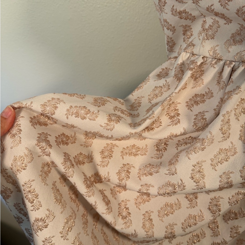 Sachin + Babi Beige and Blush Strapless Midi Dress - Picture 9 of 10